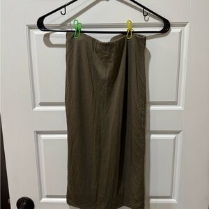 Lush Olive Pencil Skirt